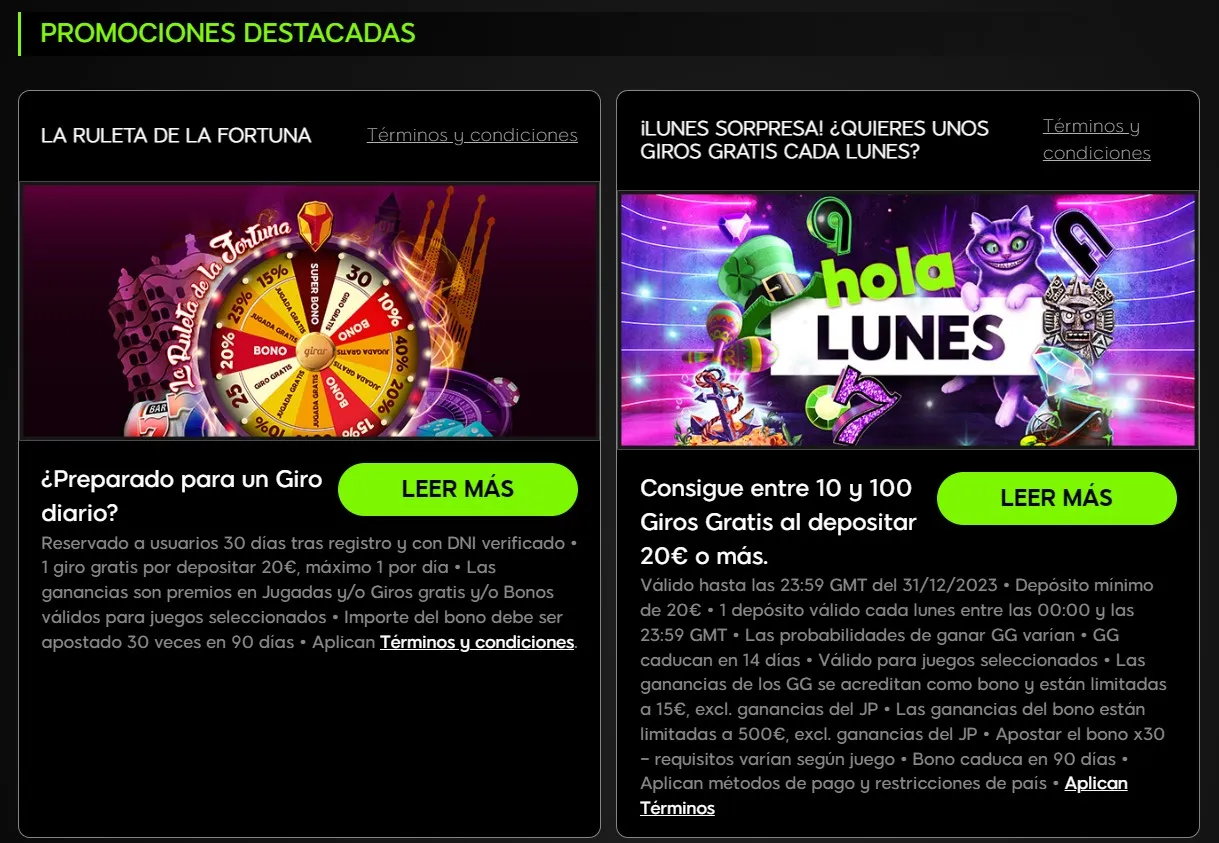 españa casinos online promociones